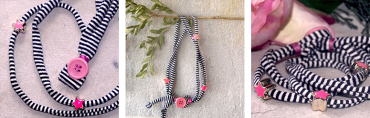 Resultado final: pulsera de trapillo con abalorios