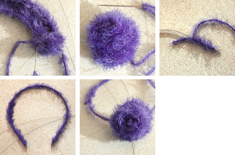 Confección y montaje de la diadema de pelo